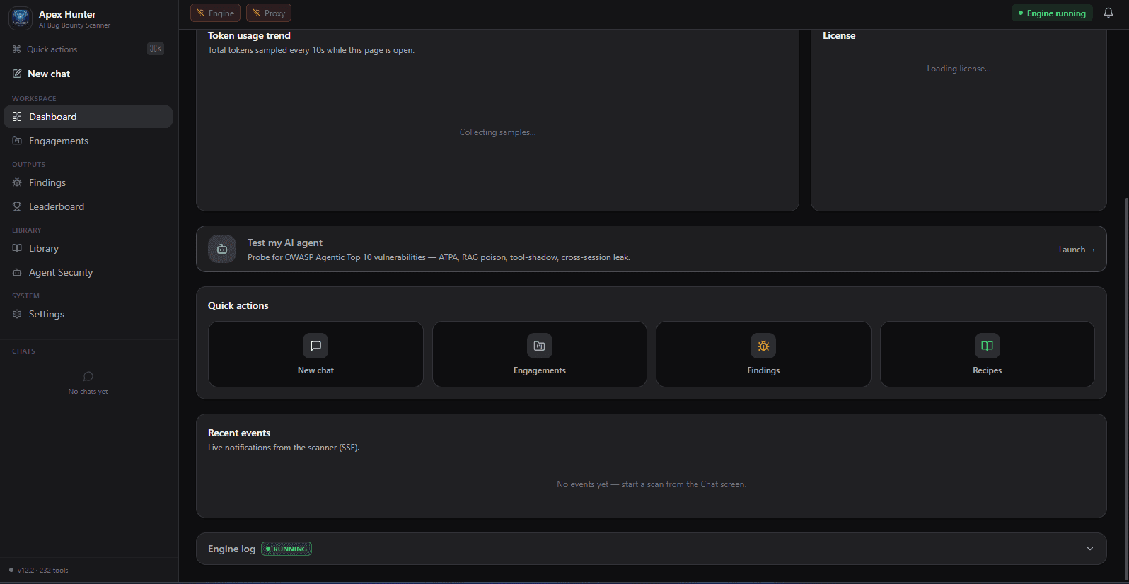 Apex Hunter interface